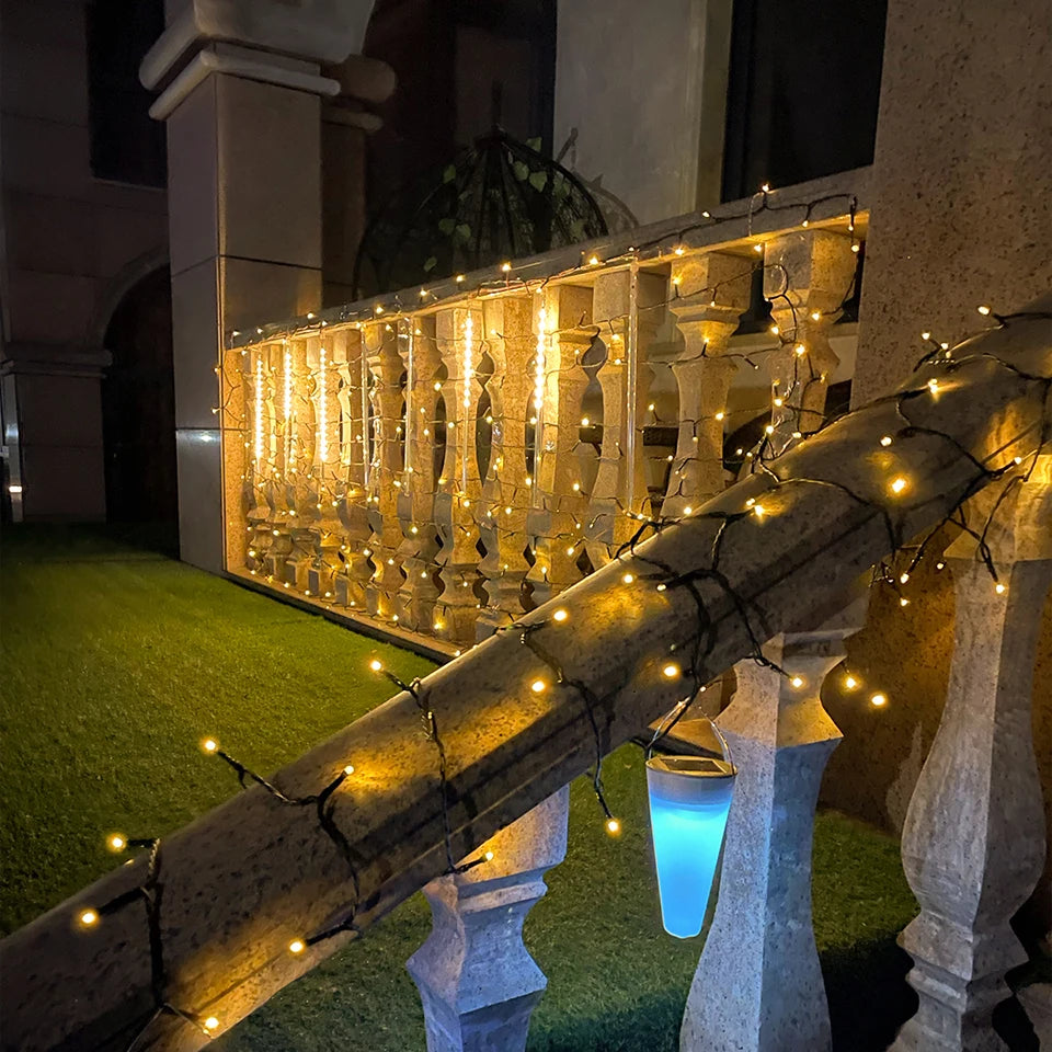Outdoor Lights Garland 220V 110V US EU Plug Led String Light Waterproof Christmas Garden Wedding Decoration Xmas Light 10m -100m
