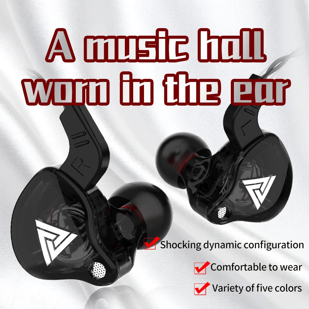 Experience immersive sound with these in-ear earphones featuring 6 dynamic driver units—offering stereo HIFI, deep subwoofer bass, a built-in mic, and perfect for sports and monitoring!