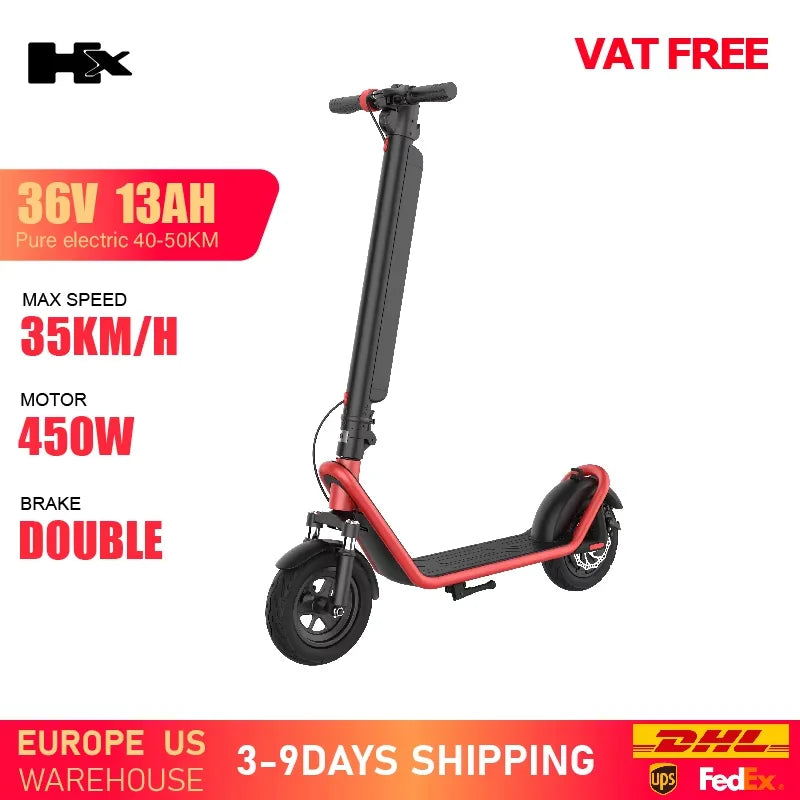 Stay on the go with this foldable 10-inch e-scooter for adults. With powerful electric features and a kick scooter design, this efficient and versatile mode of transportation is ideal for daily commutes and urban travel.