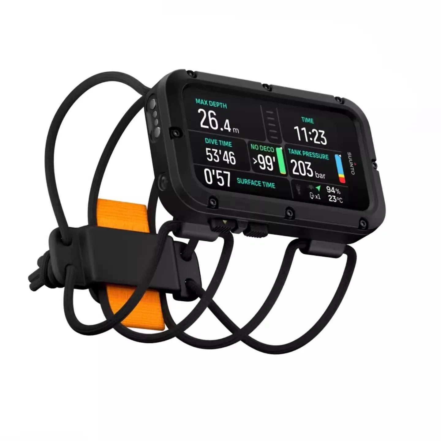 Suunto Nautic Bungee Cord Dive Computer with Large Display for Tech Diving & Recreational OW AOW