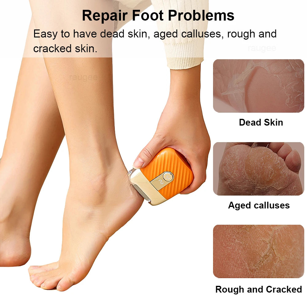 Electric Foot Grinder Rechargeable Automatic Portable Foot Callus Remover Rubbing Pedicure Polishing Hard Dead Skin Removal Tool