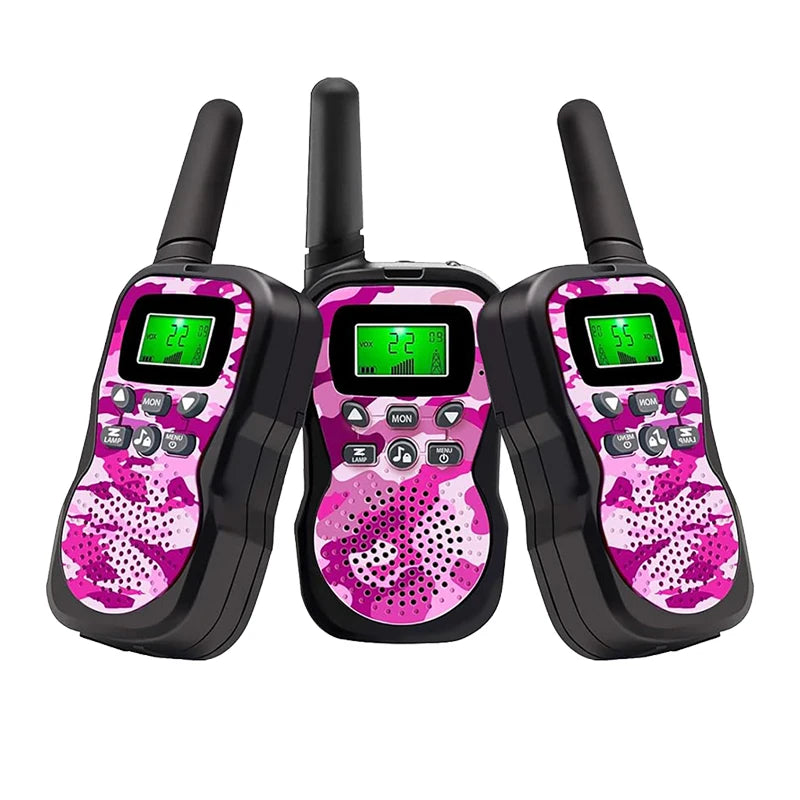 3 PCS Kids Walkie Talkie, 3KM Long Range Wireless Intercom, Parent-Child Interaction Toy, Gift for Children (Batteries Required)