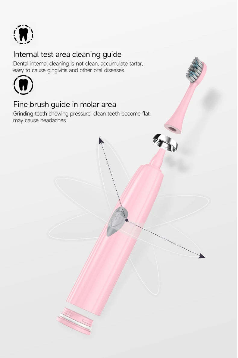 Maintain a bright smile with this electric toothbrush for adults—offering effective cleaning, easy handling, and advanced brushing technology!