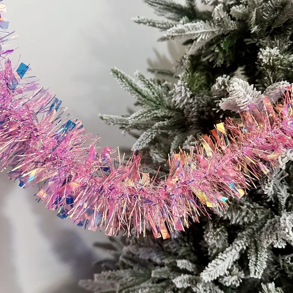 Multicolor Drizzle Garland Encryption PET Metallic Foil Fringe Thickening Background Ornament Tassel String Party Supplies