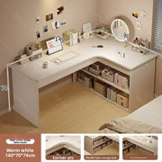 Firm Computer Desk, Bookshelf, Integrated Corner Workbench, White Corner Learning And Writing Desk Factory