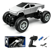 Amphibious RC Car 1:16 4WD Waterproof Remote Control Stunt Truck Cyber Style All Terrain Off Road Vehicle LED Lights for Kids