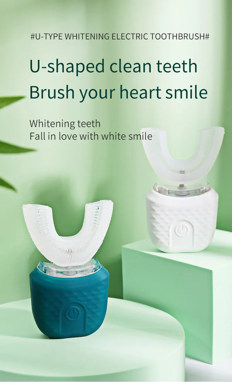 Achieve a superior clean with this electric U-shaped toothbrush for adults—automatic, USB rechargeable, and designed for convenience and effective brushing!