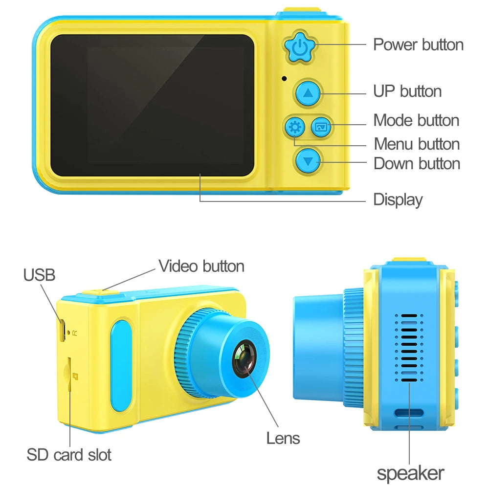 Capture every adorable moment with this baby camera featuring an 8.0MP sensor and HD screen—perfect for kids and family fun!
