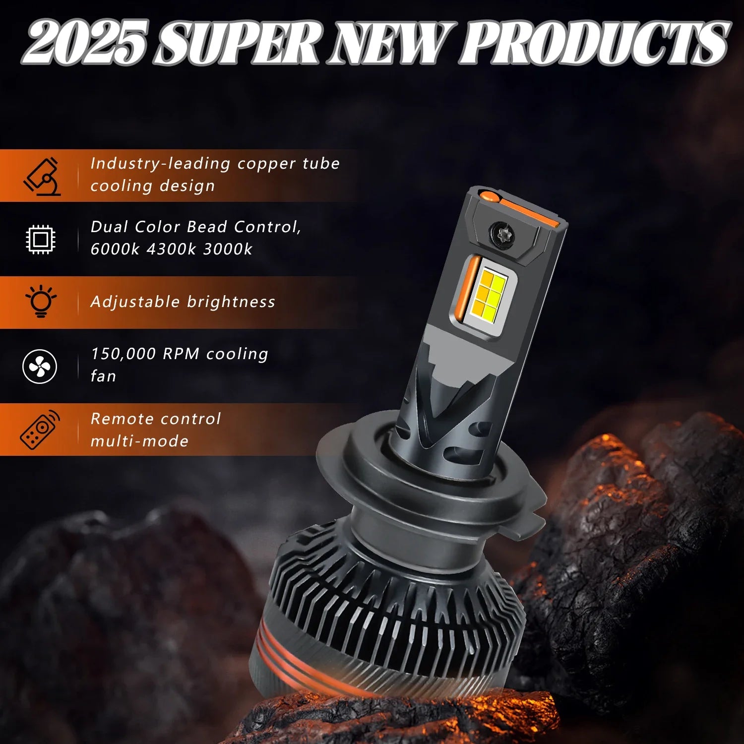 EAGLEVISION LED High Power Canbus Remote Control HeadLamp 3000K/4300K/6000K Lighthouse 9005 9006 9012 H1 H4 H7 H11 12V 24V