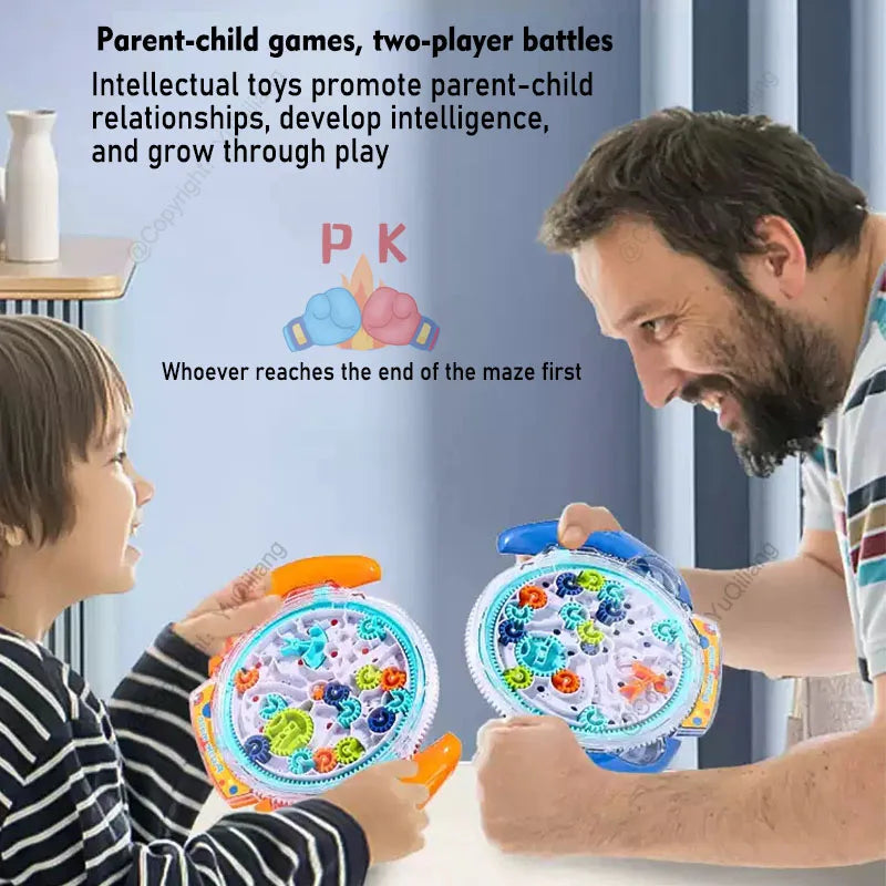 Intellectual Escape Maze Challenge, Maze Disk Gear Track Ball, Logic Training, Attention Enhancement, Children's Game Controller Toy, Parent-Child Interactive Hand-Eye Coordination Educational Toy, Holiday Gift