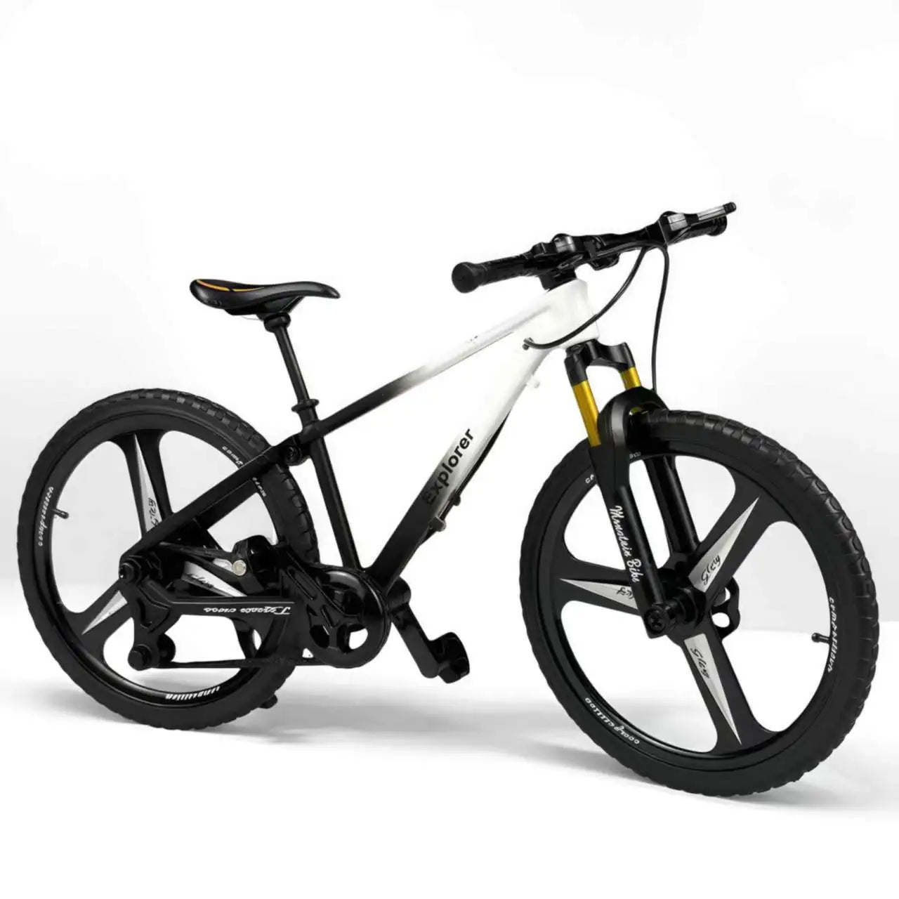 1:8 Upgraded Dual Shock Downhill Mountain Bike Alloy Model, Soft Tail Metal Racing  Kids Toy and Birthday Gift for Boyfriend