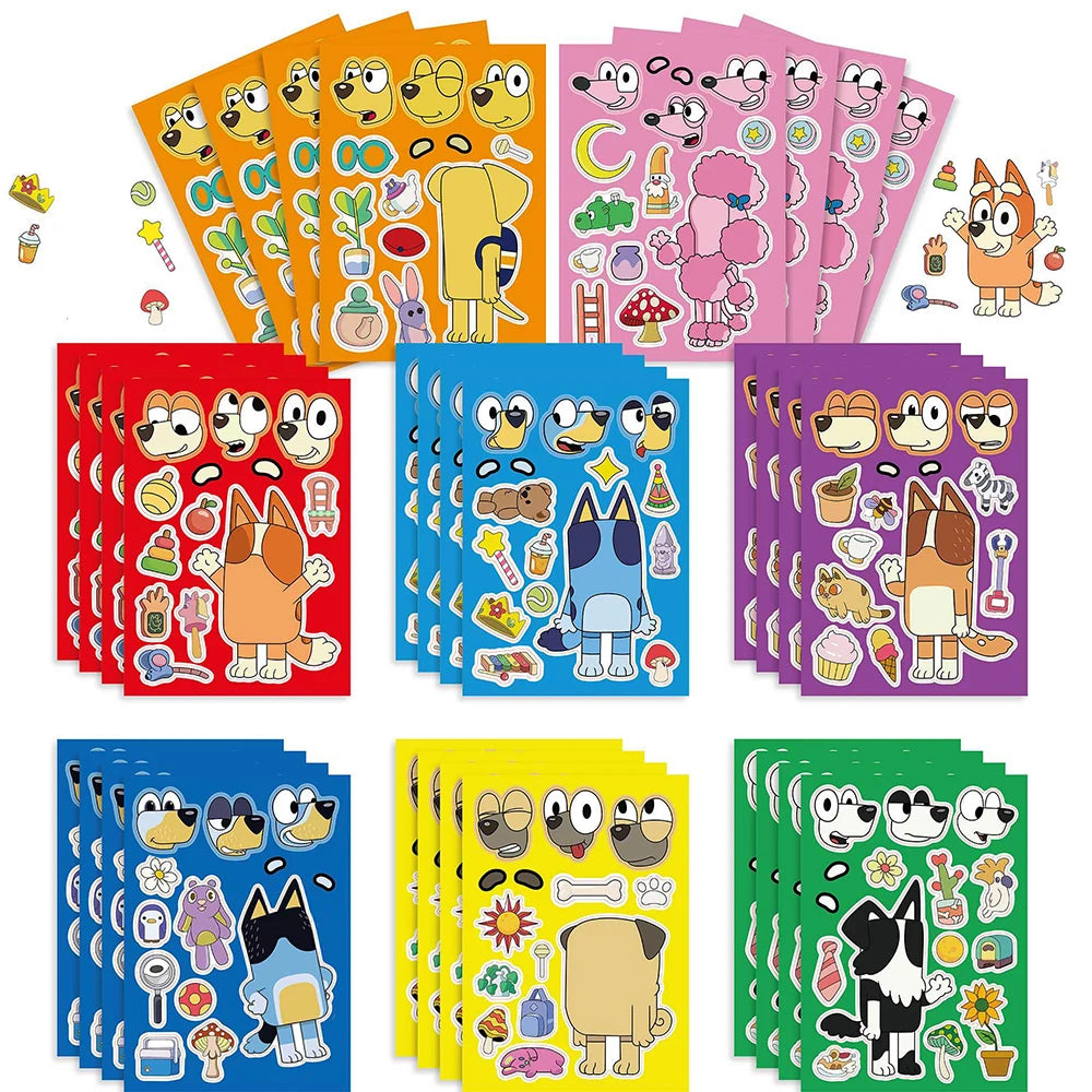 Blue dog Birthday Party Supplies Goodie Bag Stuffers Fillers Tableware Plates Cups Napkins Tablecloth Party Favor Decorations