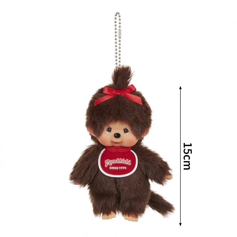 Monchhichi Plush Keychain Kawaii Monchichi Pendant Backpack Charms Cartoon Monchich Keyring Party Favor Gifts 키티 몬치치 モンチッチ