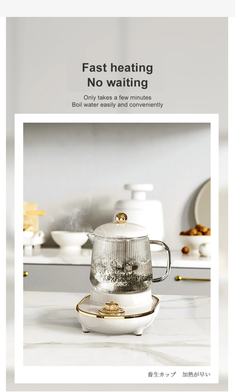 600ml Multifunctional Mini Health Pot Electric Stew Cup Tea Maker Heating Cup Fully  Bird Nest Stew Cup Home Office Gift