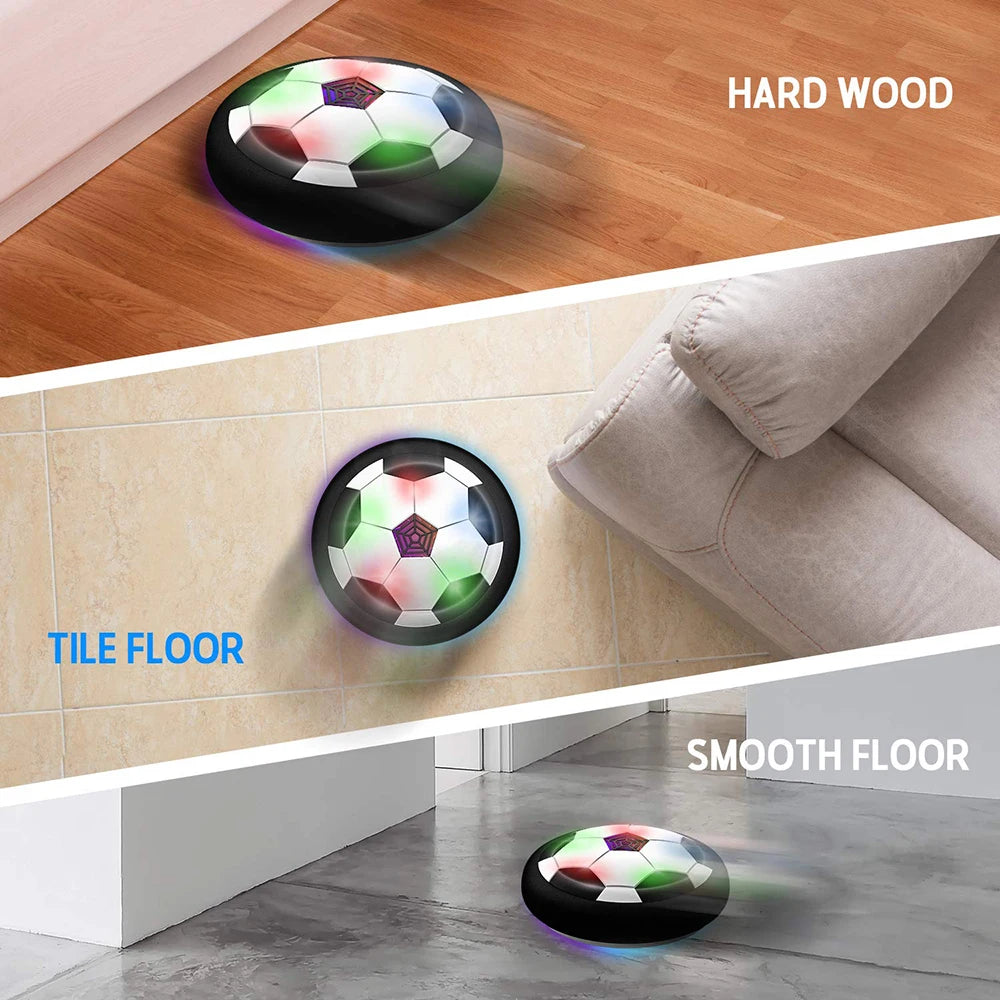 Score big fun with this electric floating soccer ball toy—featuring LED lights and music to keep kids entertained for hours!
