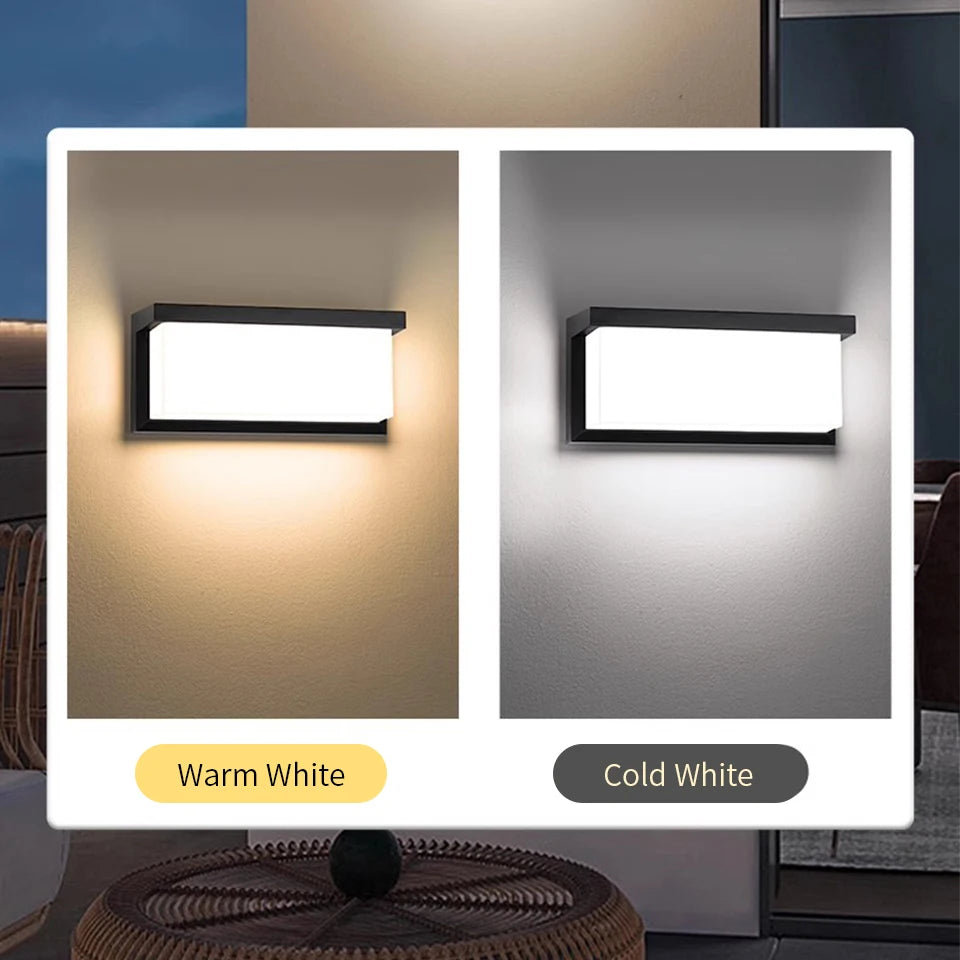 LED Outdoor Wall Light Wall Lamp Motion Sensor AC110V 220V Waterproof Modern Indoor Home Balcony Path Porch Garden Decoration