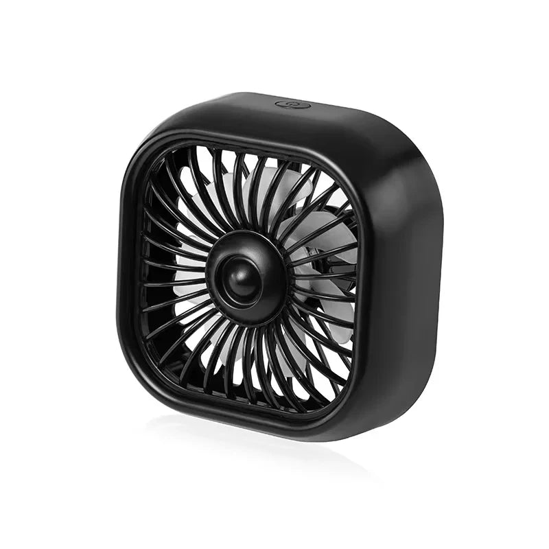 Summer New Mini USB Car Fan, 3 Speed Adjustable, Air Vent Mount with Colorful Light, Auto Cooling Fan Car Accessories