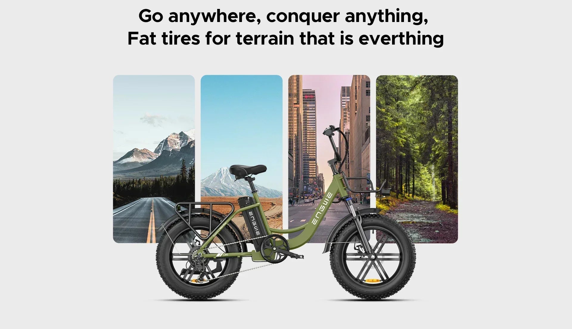 Electric Bicycle ENGWE L20 250W 48V 13AH Motor Battery 20*4.0inch Fat Tire Ebike 140km Mileage Adult Mountain City Electric Bike
