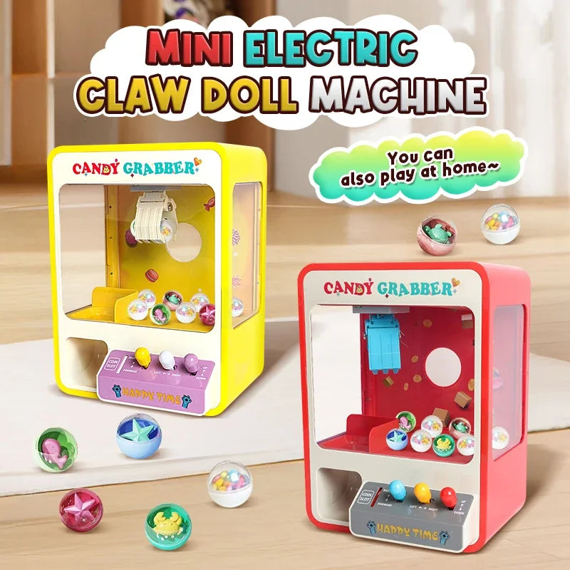 Claw Machine Toys Electronic Arcade Game Adjustable Catch Doll Candy Machine Music Specie Mini Vending Birthday Gift for Kids