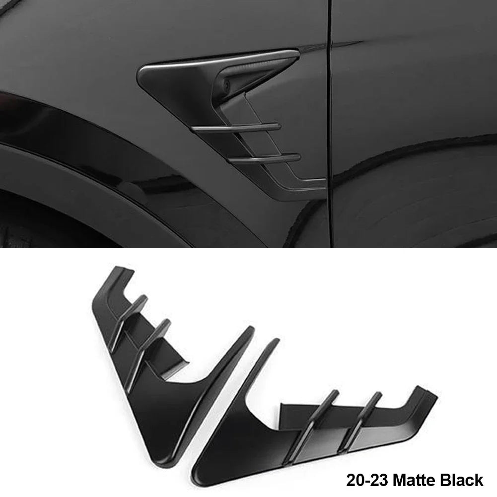 2Pcs For Tesla Model 3 Moel Y 2020-2025 Car Spoiler Dust Cover Side Camera Protection Covers Decoration Sticker Car Accessories