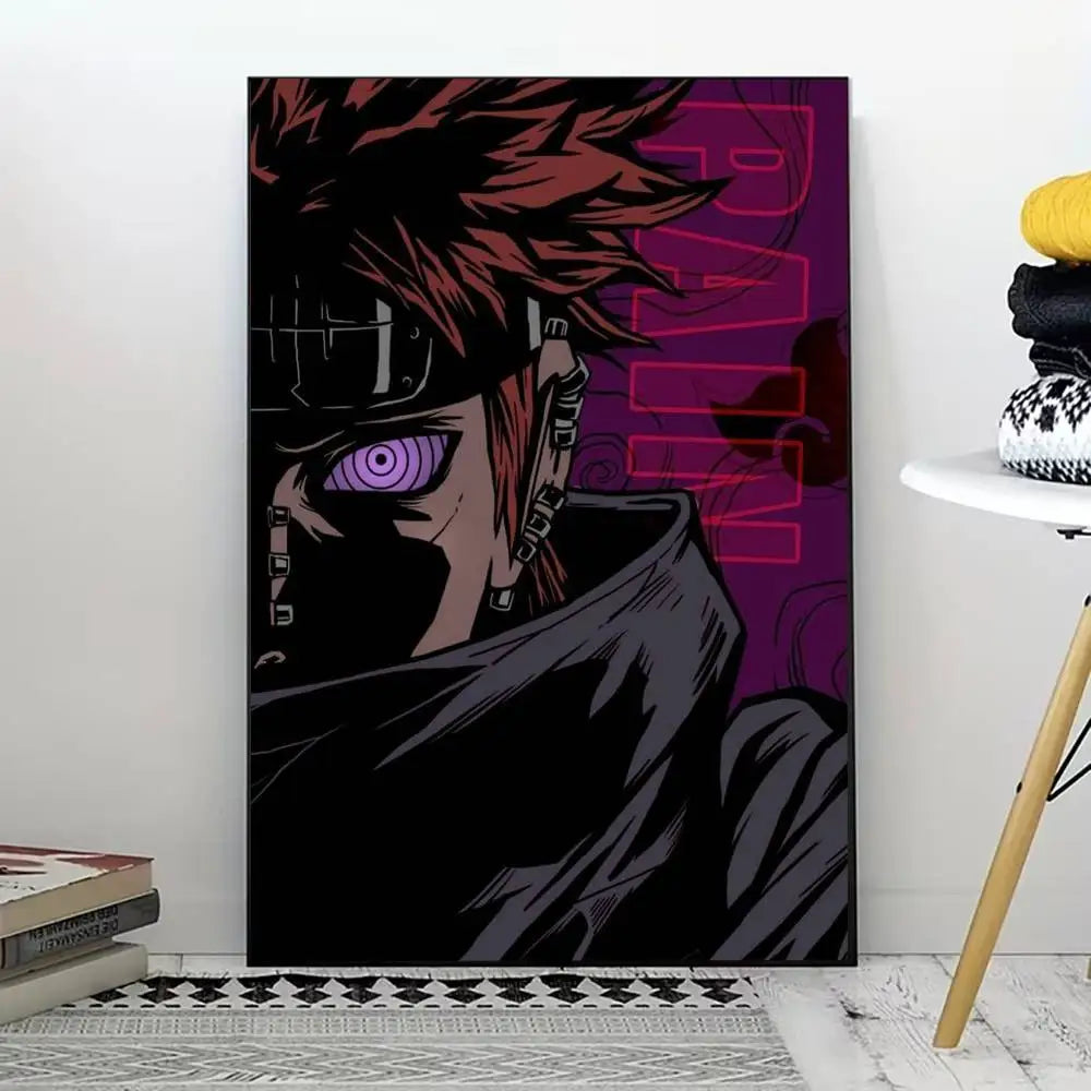 N-Naruto Akatsuki Pain Poster for Modern Decor in Home Offices, Bedrooms, Living Rooms, Kitchens, Bathrooms.
