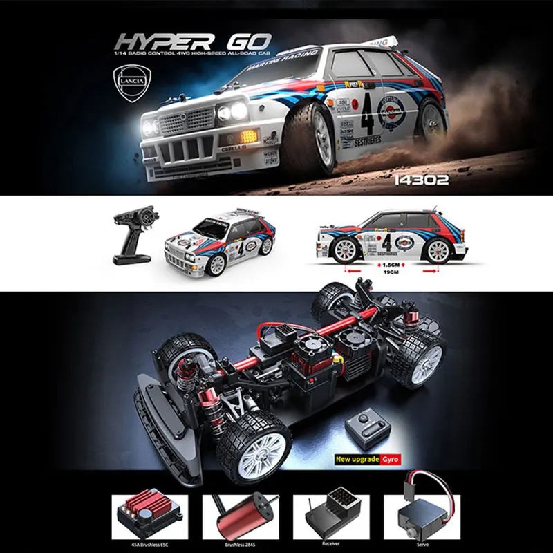 Hyper Go MJX 14303 14302 14304 1/14 4WD RC Car 65km/h Brushless 2.4G Remote Control Car Off-road High Speed RC Cars Truck Toy