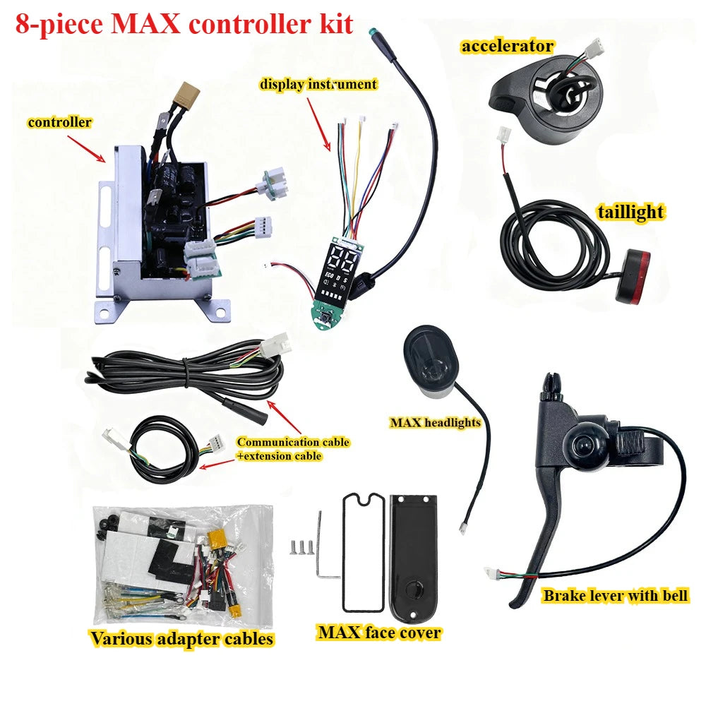 E-Scooter Controller Kit for 8.5-10" VOLPAM/HopCycle/Aovowheel/Maxshot/Hiboy/MAX, Turn Signal, Self-Learning, 25-58km/h