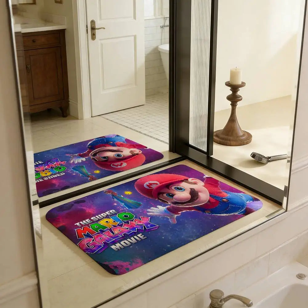 Super Game M-Marios Door Mat Kids Room Bedroom Decoration Balcony Anti-Slip Doormat Living Room Doormat Area Rug