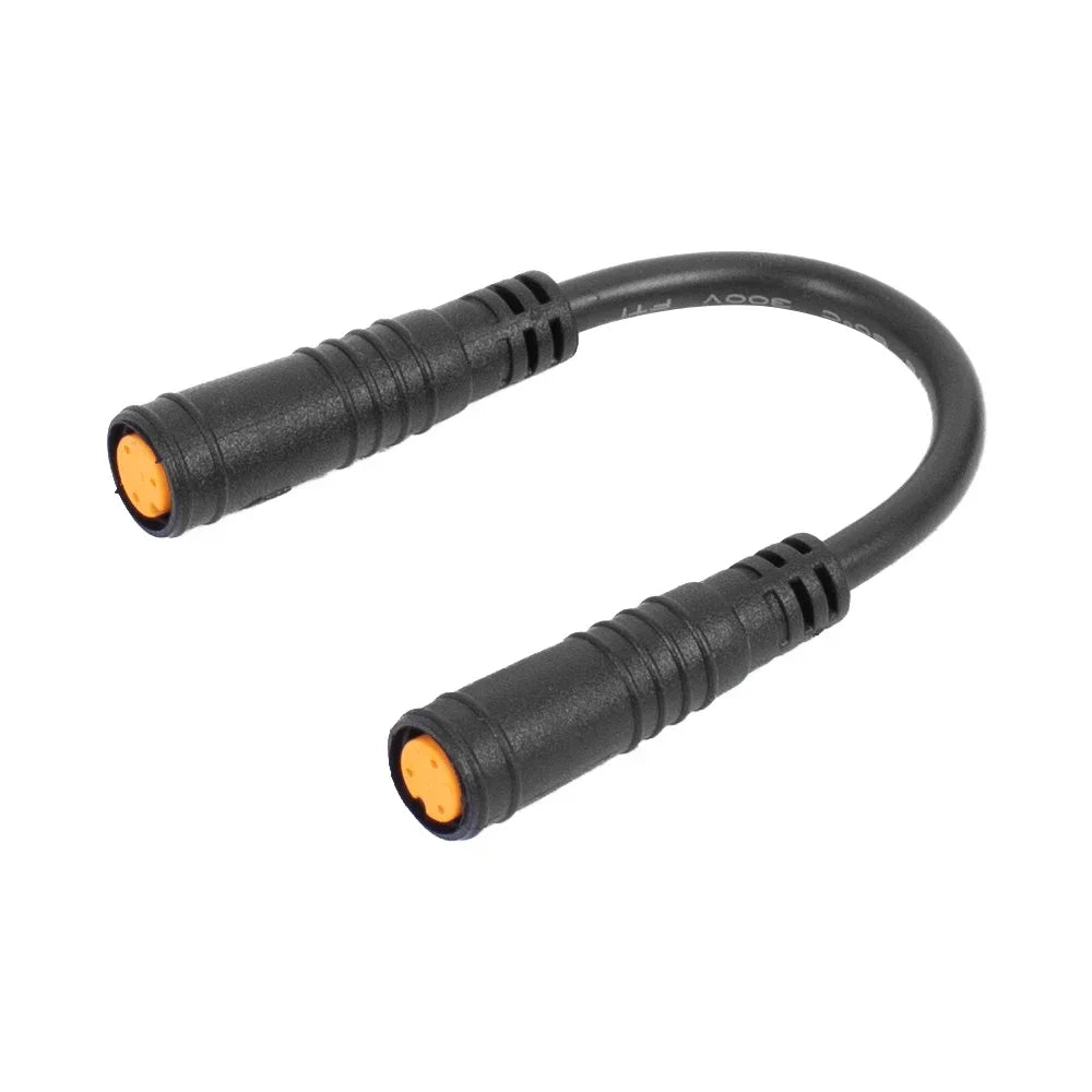 Electric Bicycle Female to Male 3 Pin Extension Cable For E-Bike Waterproof Durable Display Thumb Throttle Cables Plug Accessory