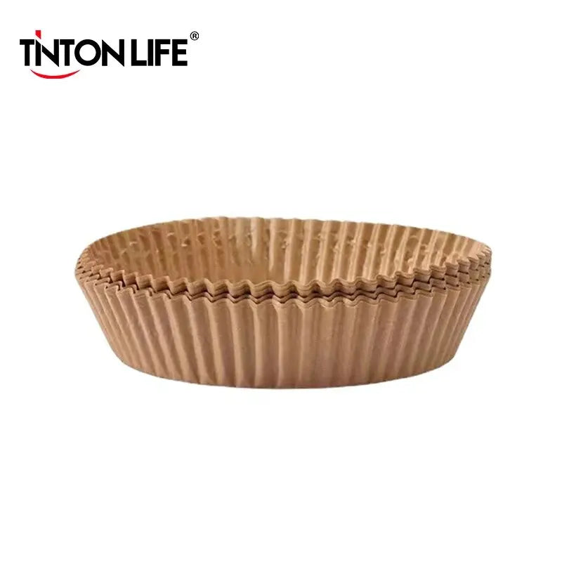 50/100pc Silicone Oil Paper Holder For Air Fryers Disposable Baking Oil Absorbing Baking Tray Paper Food Grade Non Stick Kitchen