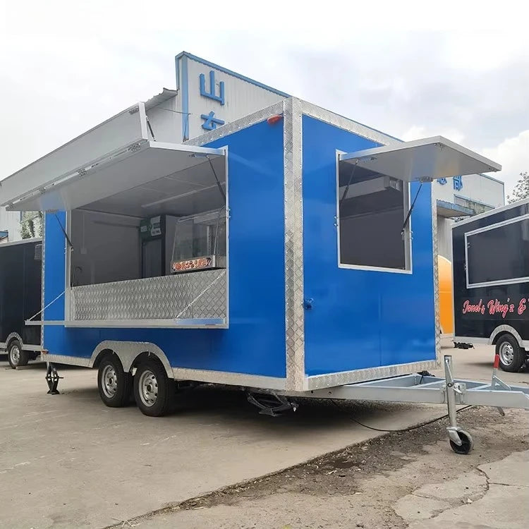 Customized Modern Shawarma Large New Crepes Food Truck Car Bakery Fruit Shape For Sale Europe Mobile Food Trailer