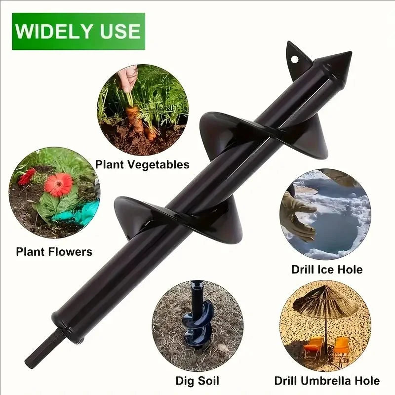 Ground Drill For Garden Soil Drill For Garden Vegetable Patch Digging Tool Ground Drill For Screw Rod Twist Drill