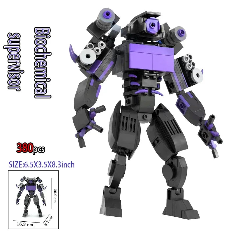 Moc Skibidi Toilet Action Figures Model Building Blocks Camerman Titan Speakerman Surveillance Man TVMan Boys Toys For Kids Gift