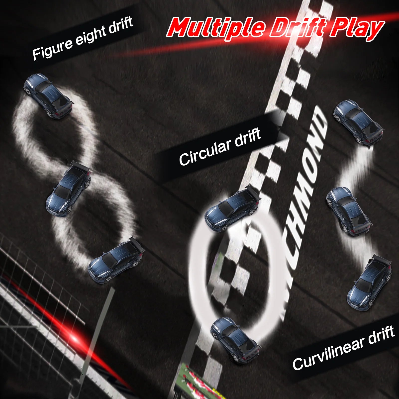 1/64 2.4G Desktop Mini High Speed Drift Car 4WD Remote Control Full Proportion Racing Car Toy GTR Race Model Boy Toy Gift