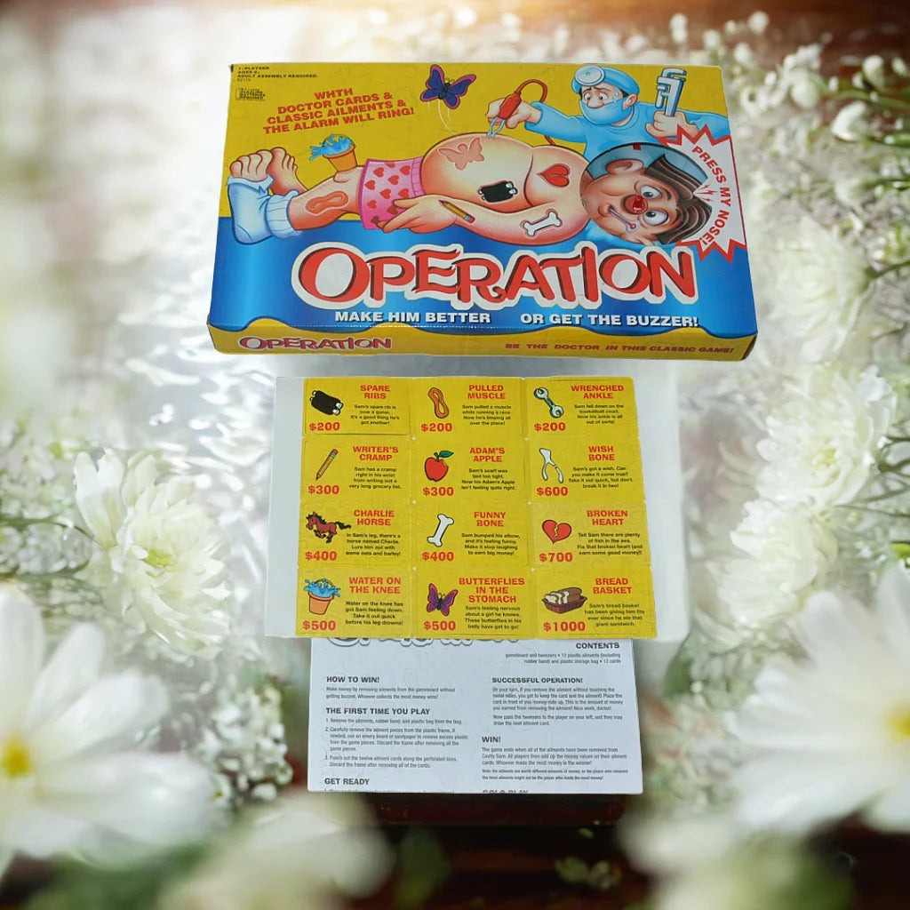 《Operation》, a Simulation Rescue Game, Circuit Game, Imitation of a Doctor's Operating Table, Interactive Game That Requires Careful Attention to Human Balance, Board Game, Suitable as a Gift, Ideal for Parties