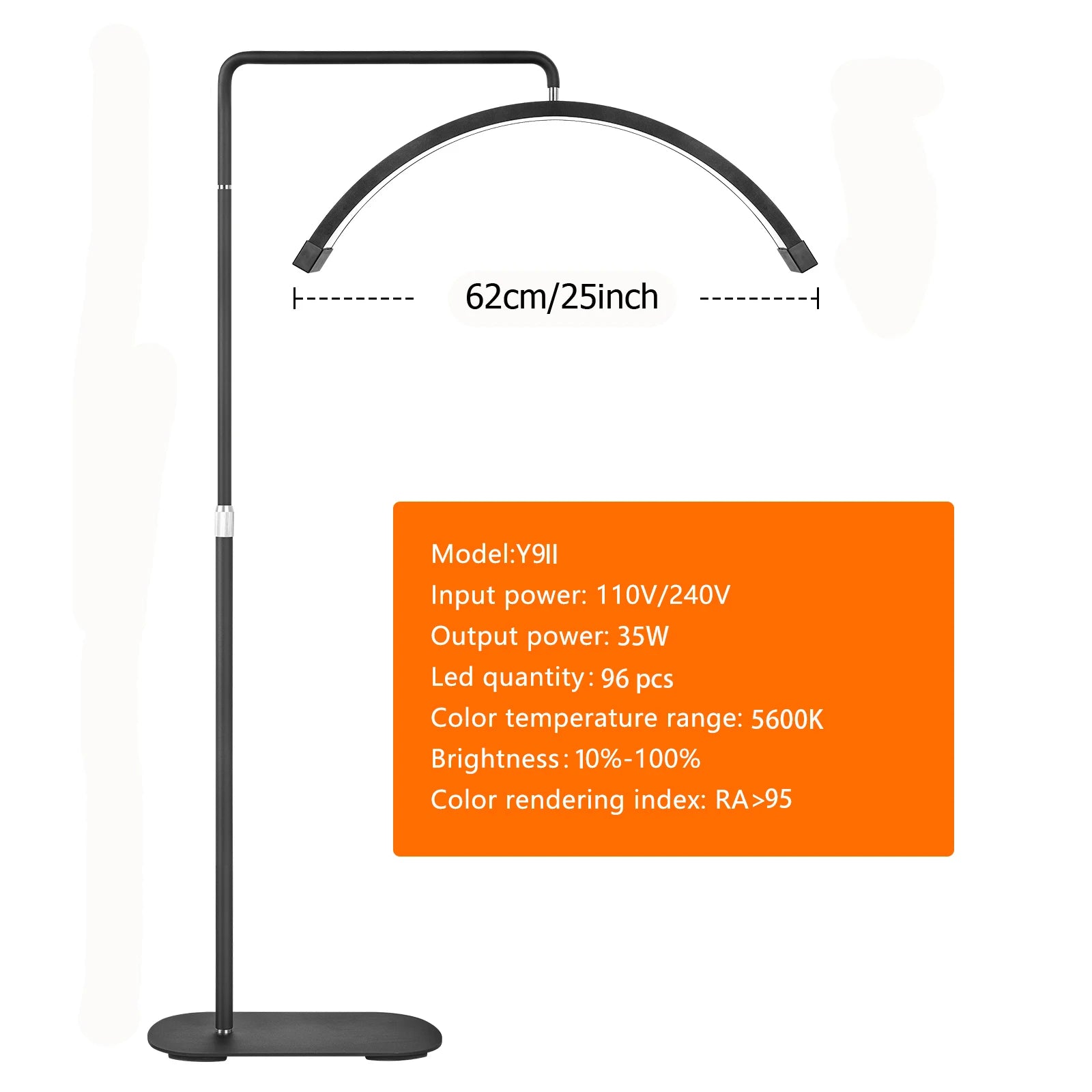 Fosoto Fashion Arc Photography Lamp LED Half-Moon Shaped Light Led Video Lash Light With For Beauty Eyelash Tattoo Makeup