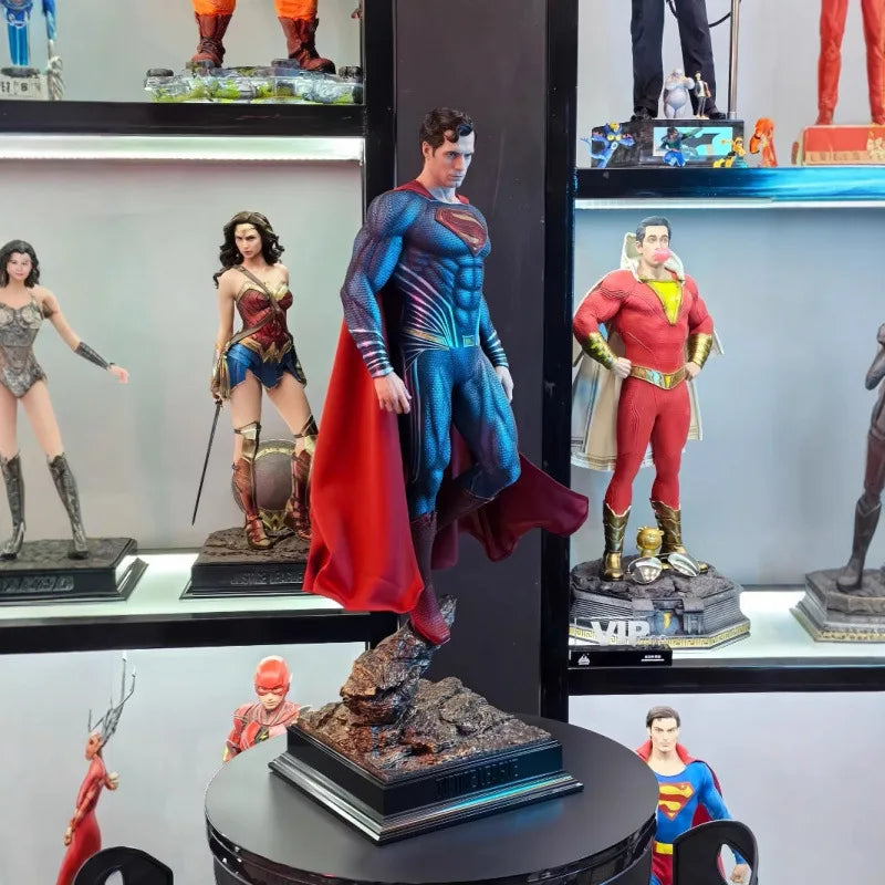 Fondjoy Dc Superman Man Of Steel Justice League Gk Statue Collectible Figure High Quality Resin Model Home Decor Collection