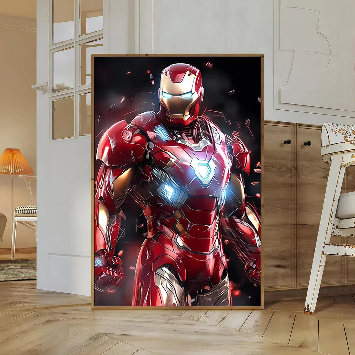 1PC frameless, Paintings Avengers Poster Print Marvel Movie Figures Decor Iron Man Wall Art Canvas Painting Superhero Kid