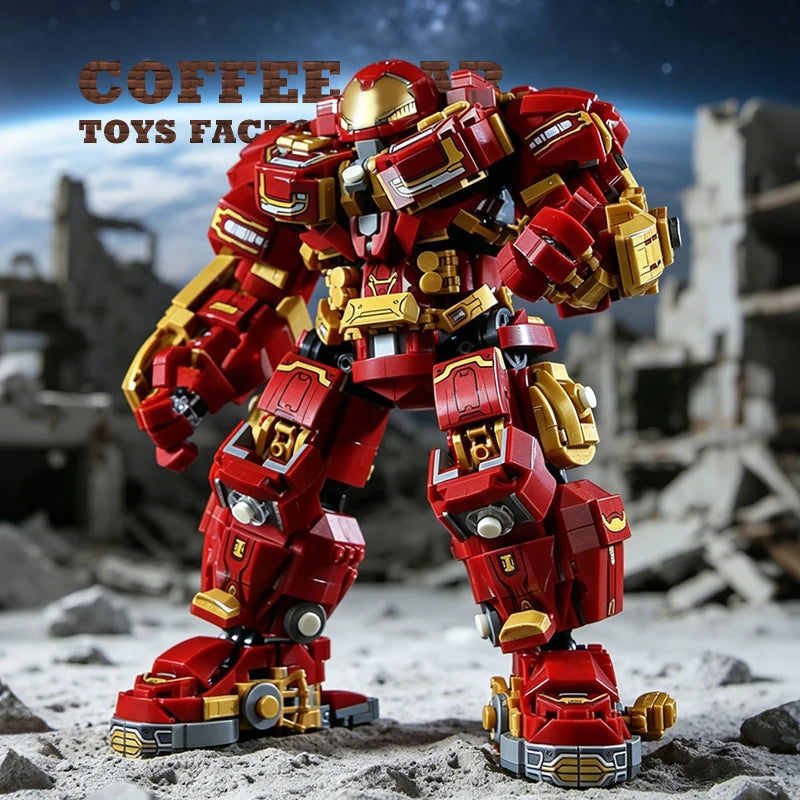 Mecha Iron Robot Bricks MOC Set Mechanical Hero Warrior Building Blocks Assembly Toys  Creative Action Figure Model Friend Gifts
