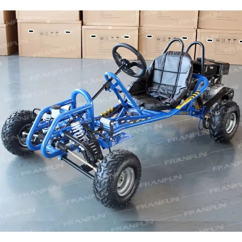 New Design Pedal 8 Inch Large Fat Tyre Grassland Karting Customize 420cc Gas Strong Power Adult Go Kart Cross Buggy