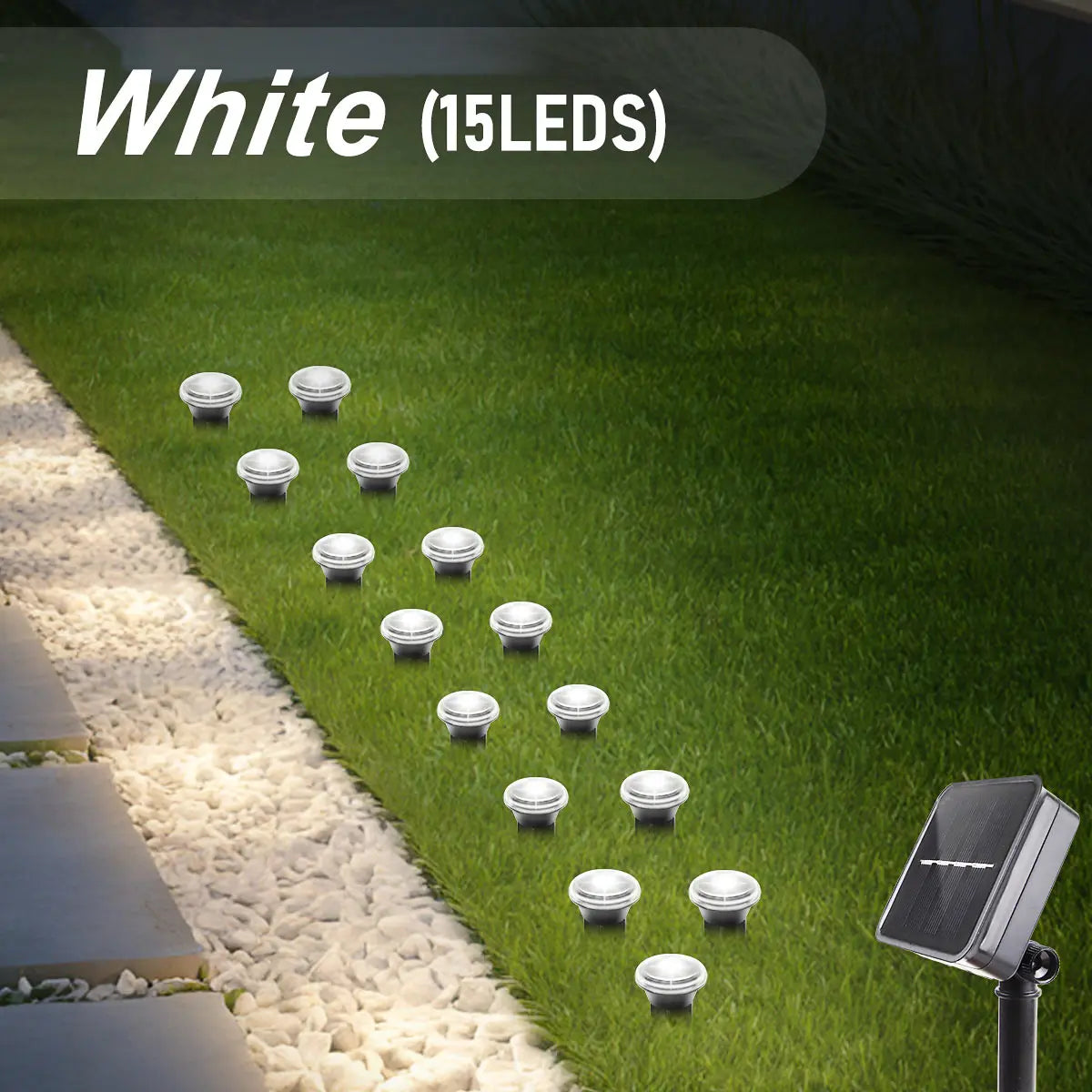 LED Solar Lights 8 Modes Outdoor Solar Garden Lights Waterproof Lawn Pilot Lamps for Trails Camping Yards Decorative Lighting