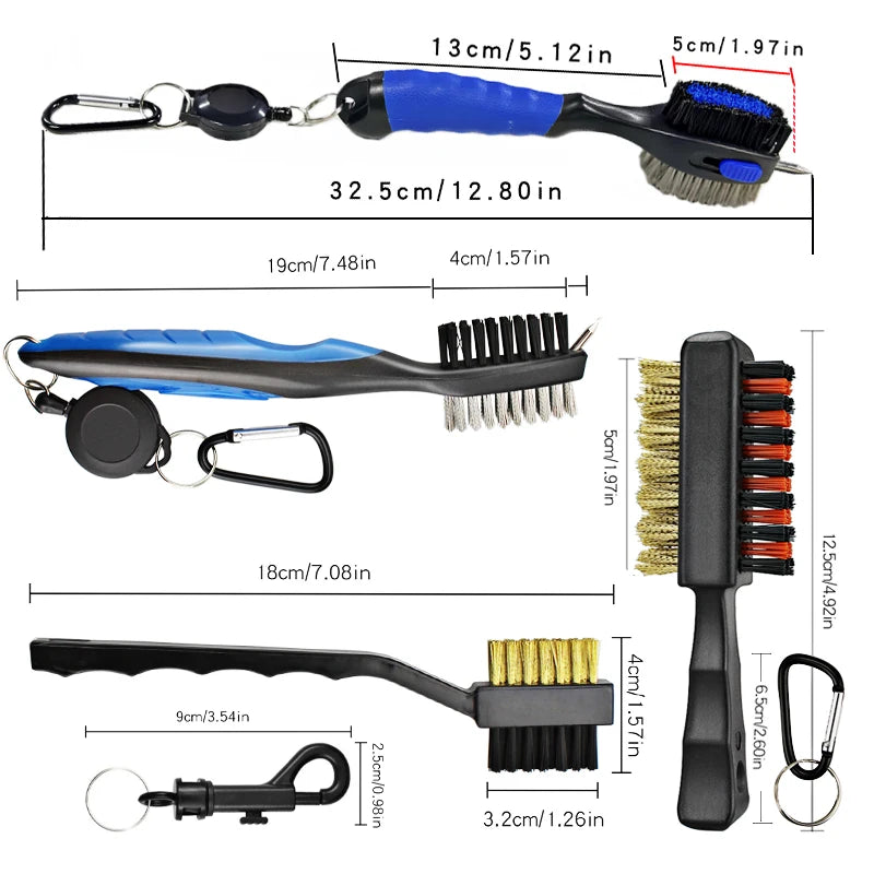Golf Club Cleaner Golf Cleaning Brush With Carabiner Groove Sharpener Cleaner Multi Style Golf  Sports Accessories Drop Ship