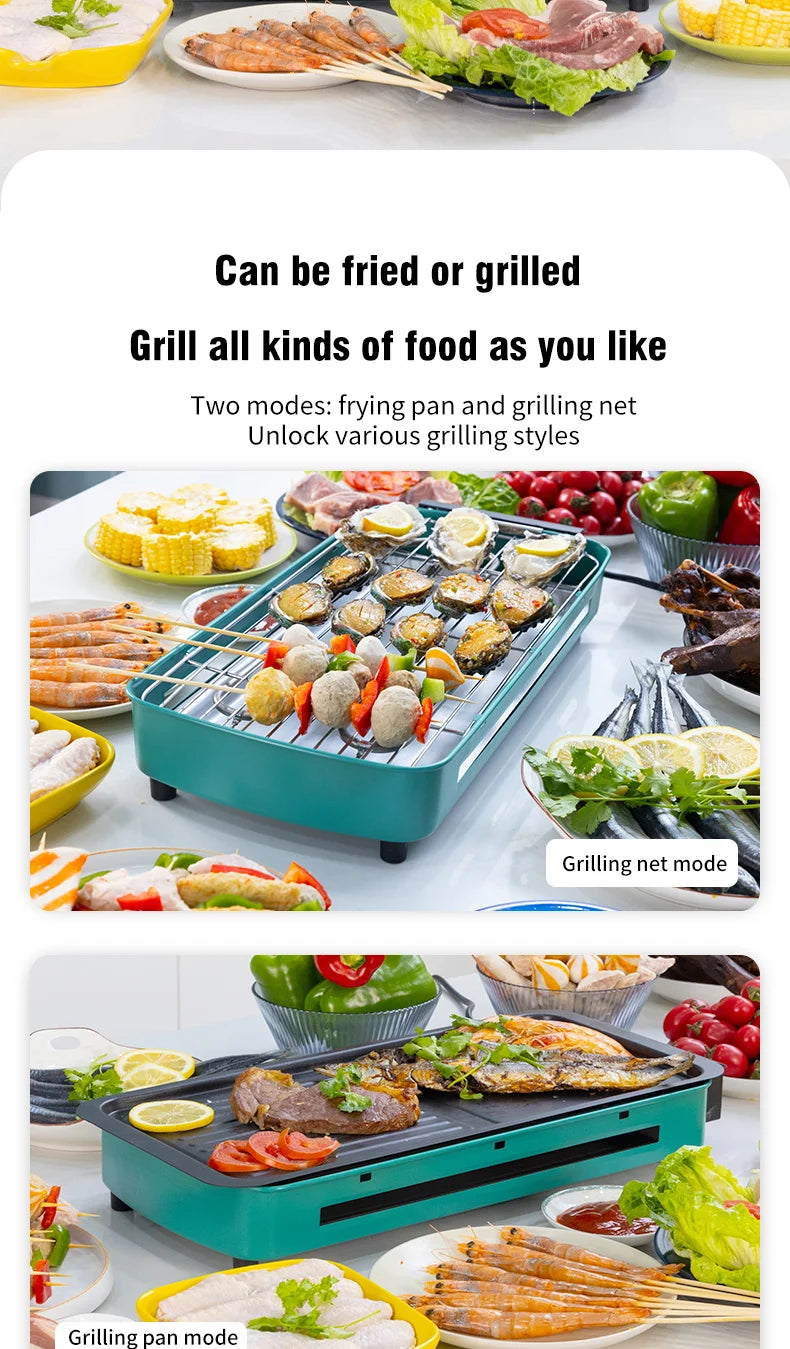 Multifunctional Electric Baking Tray Koekenpan Niet-Plakkerige Grill Geroosterde Pan Fornuis Barbecue Keuken Tool 220V