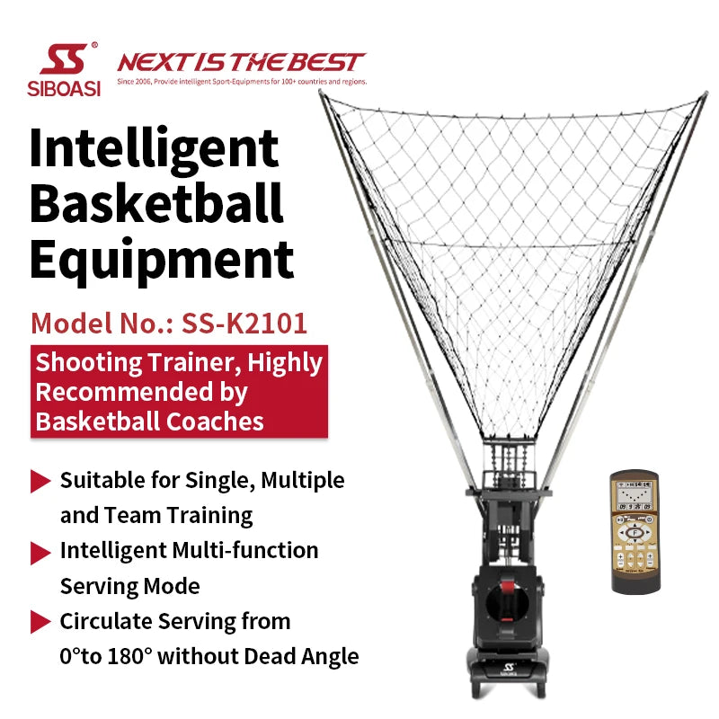 Foldable Remote Control Basketball Shooting Trainer Machine for College Players & Coaches