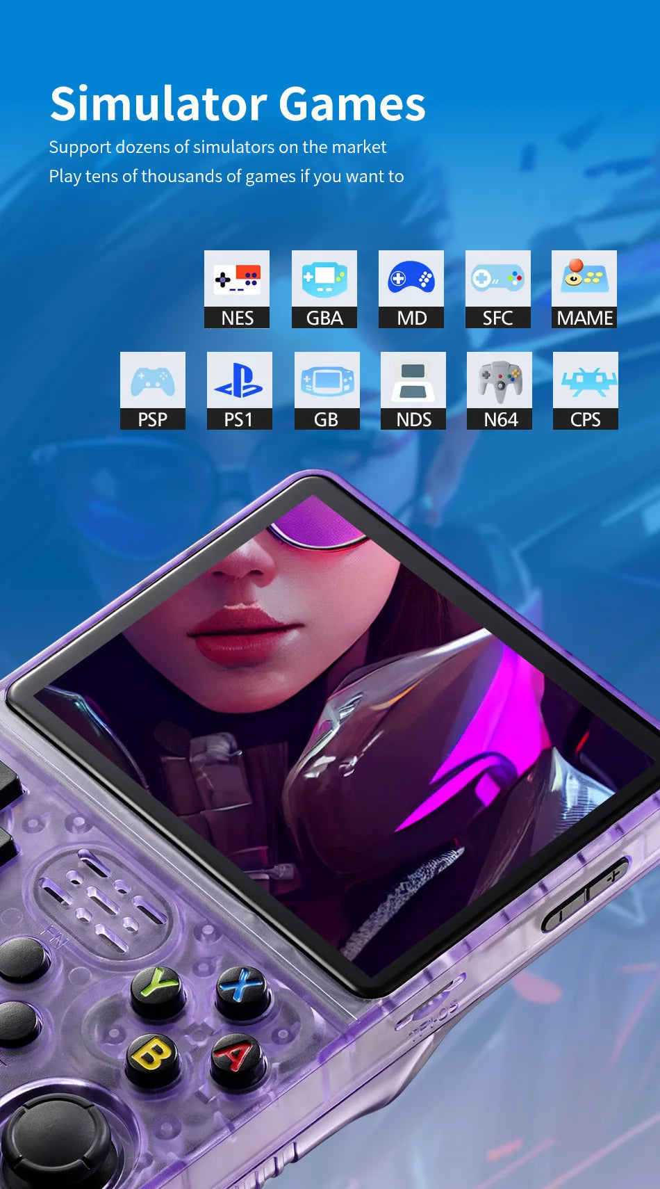 20000 games R36S retro game console 3.5-inch Linux open-source system portable handheld game console with 64G for children gifts