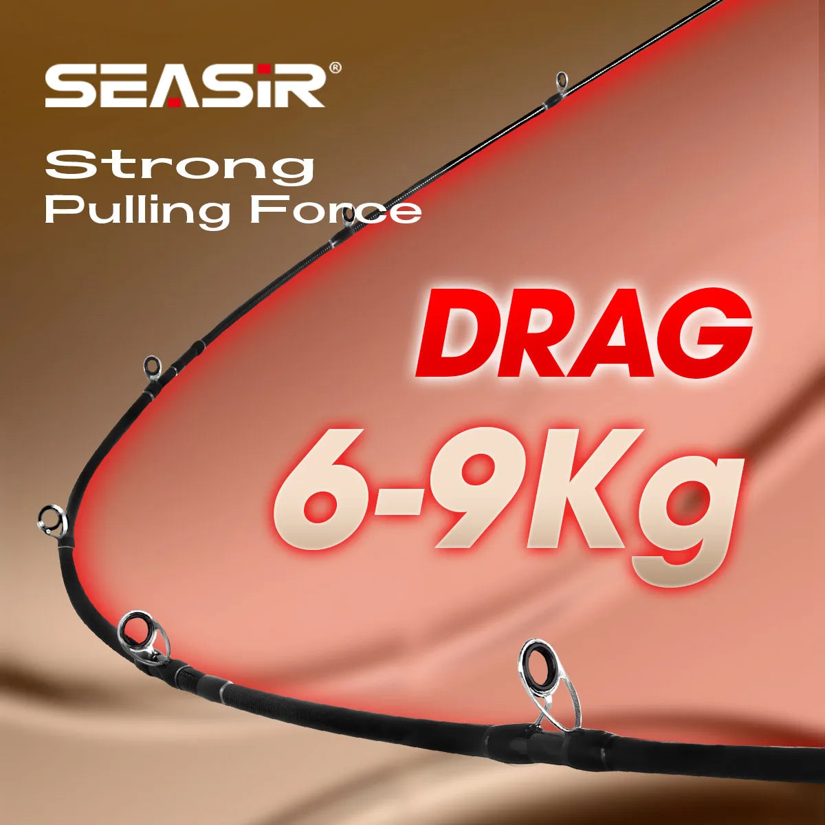 Seasir Salminus XF M/MH Spining&Casting Fishing Rod FUJI O Guide Rings 1.83M Drag 7-9KG 4-Piece Heavy Power All-Round Travel Rod