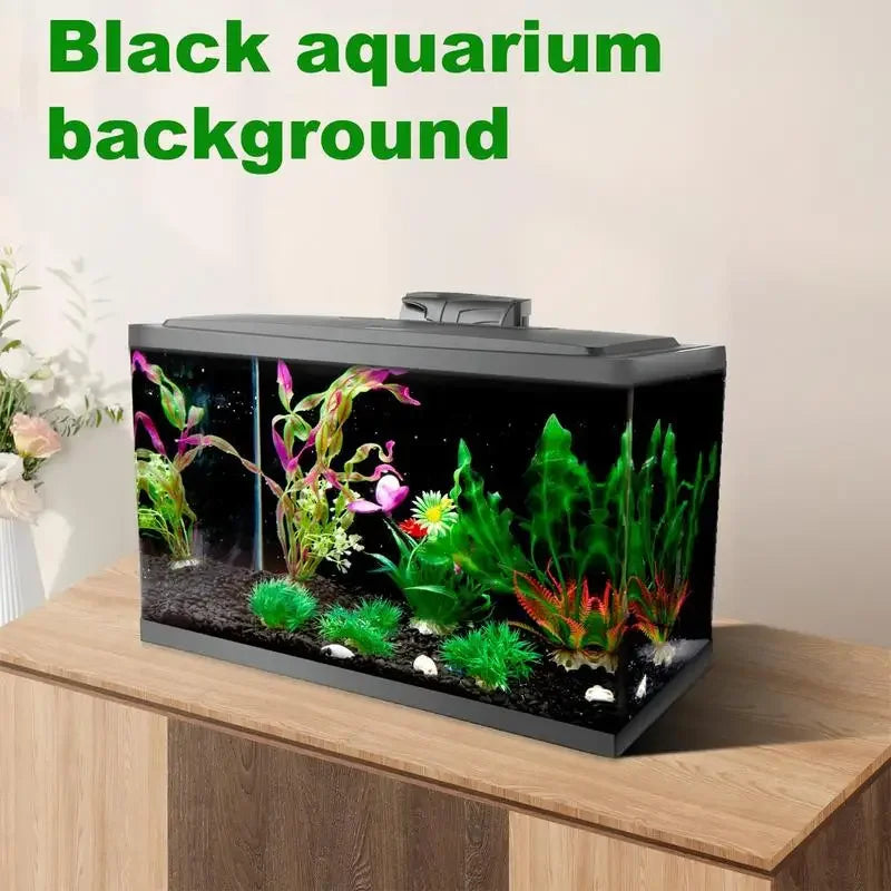 Fish Tank Background Static Cling Black Fish Tank Backdrop Aquarium Poster Aquarium Backdrop Aquarium Wallpaper Decorations
