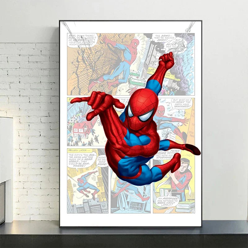 Comic Superhero Posters Set Canvas Painting Super Hero Prints Wall Art Picture Kids Room Decor