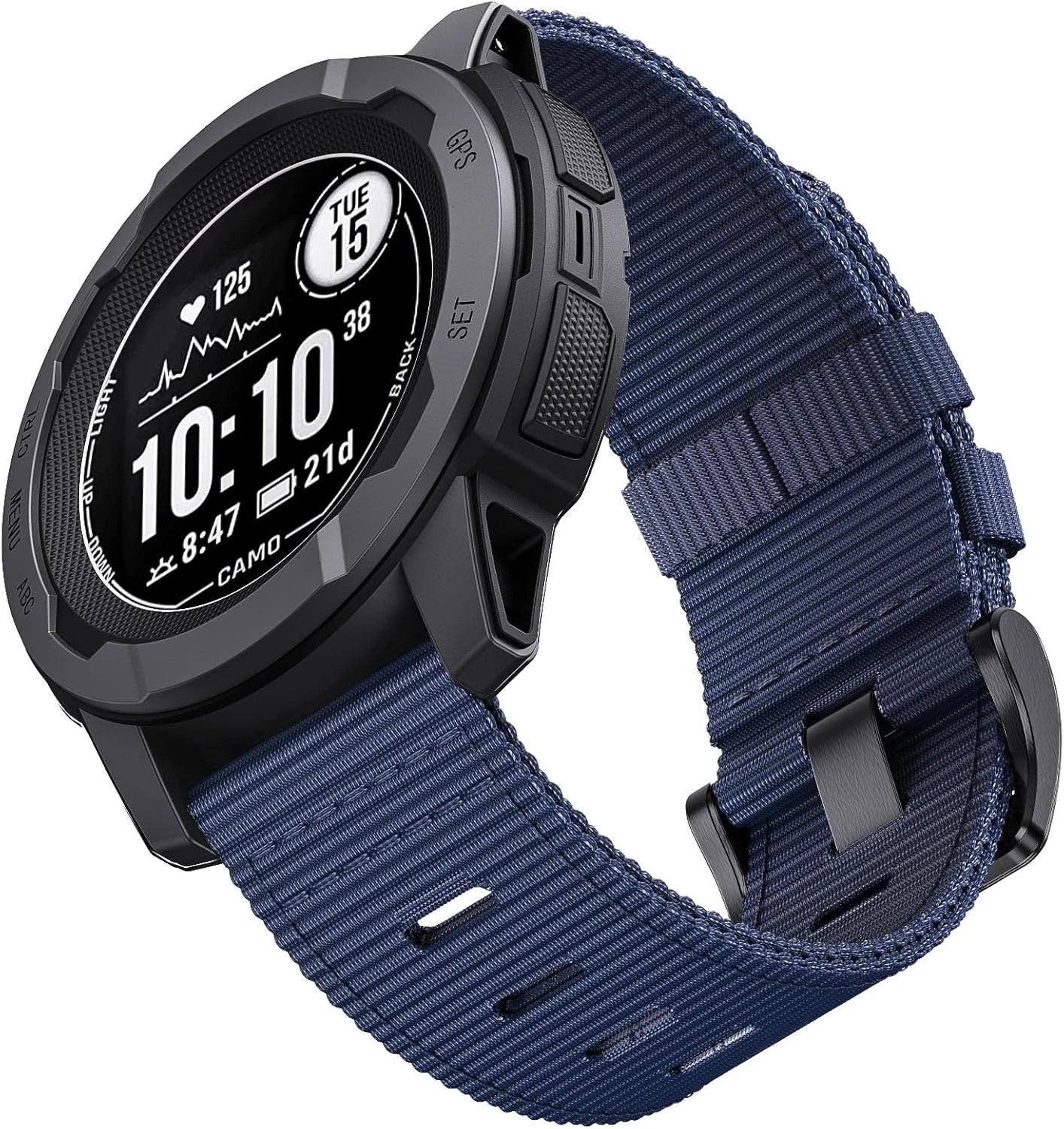 Nylon Rugged for Instinct Solar/Esports Tactical Band for Garmin Instinct 2/2X/3 Watch Band 45/50mm Breathable Wristband