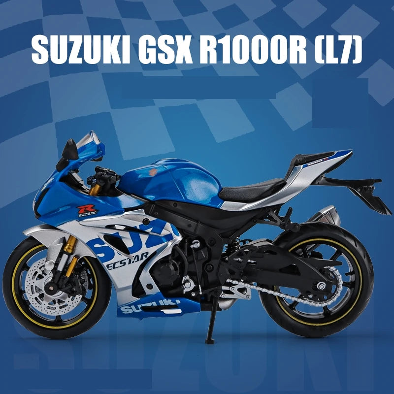 1/12 SUZUKI GSX-R1000RR L7 Toy Motorcycle RMZ City Diecast Metal Model 1:12 Racing Sport Miniature Collection Gift For Boy Kid